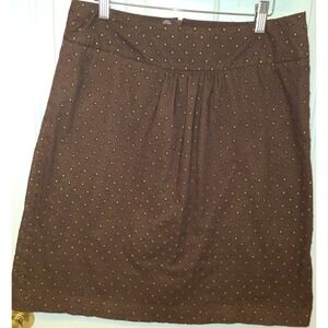 Isaac Mizrahi for Target brown/yellow skirt size 8 Librarian Book Nerd Pleated